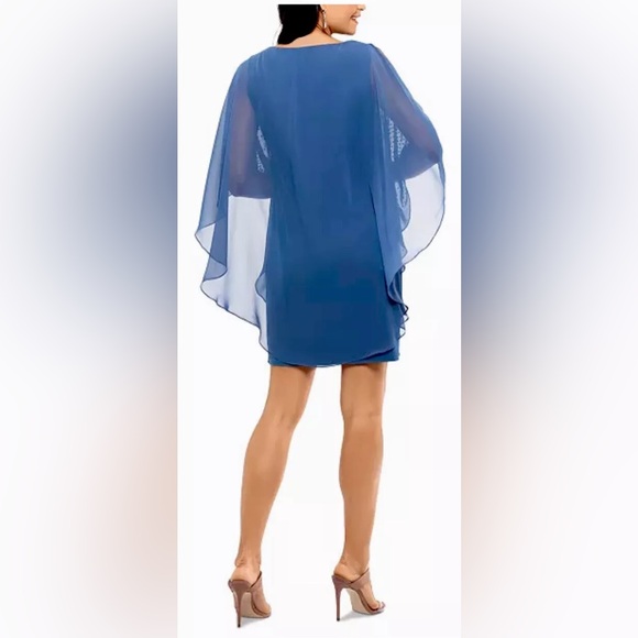Women's Formal Dress Sz 8 Light Blue Floaty XSCAPE Studded Split Sleeve
Chiffon - Picture 3 of 15